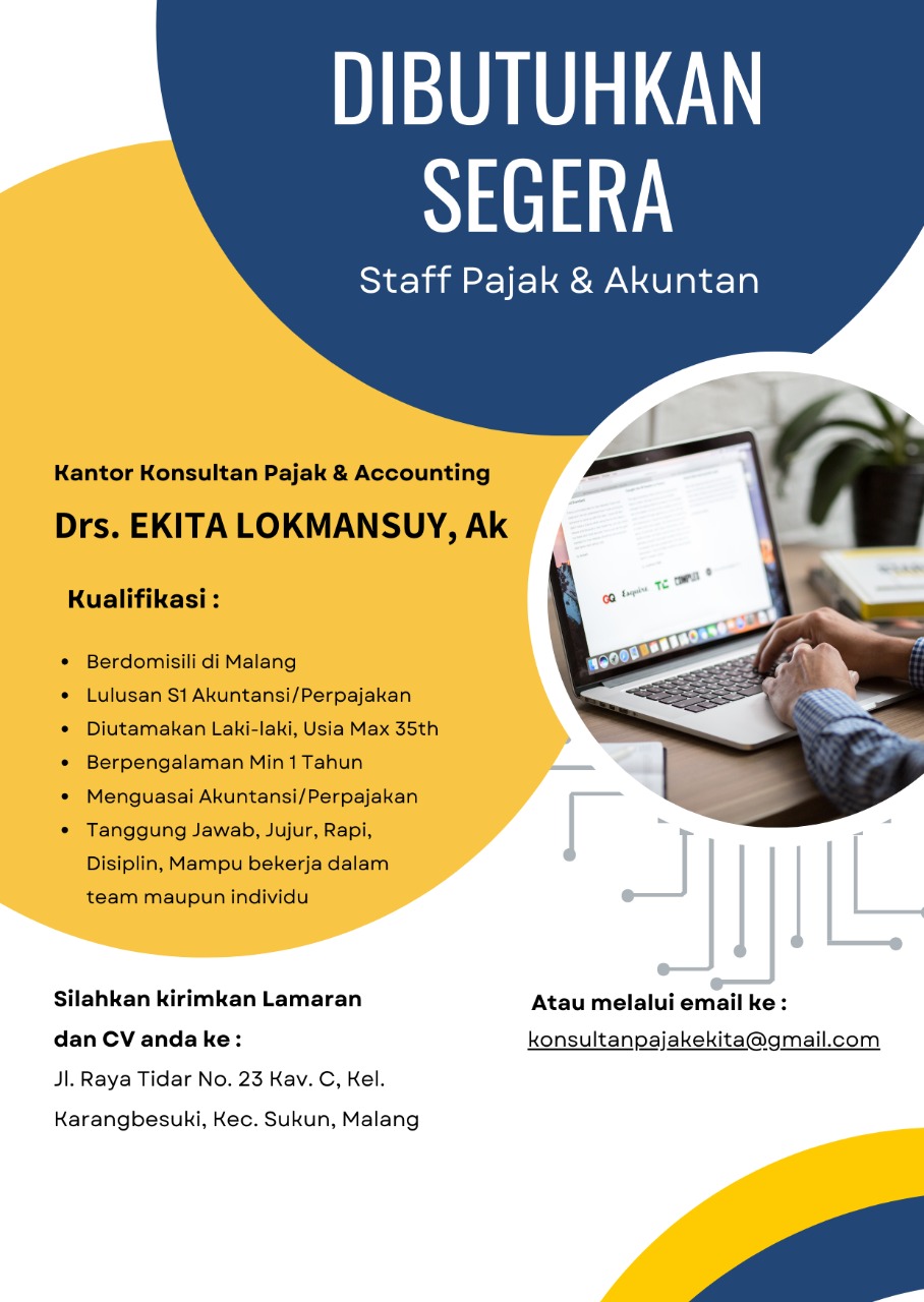 Lowongan Kantor Konsultan Pajak