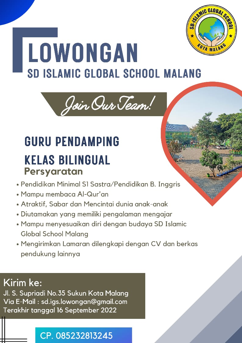 Lowongan Guru SD Islamic Global School