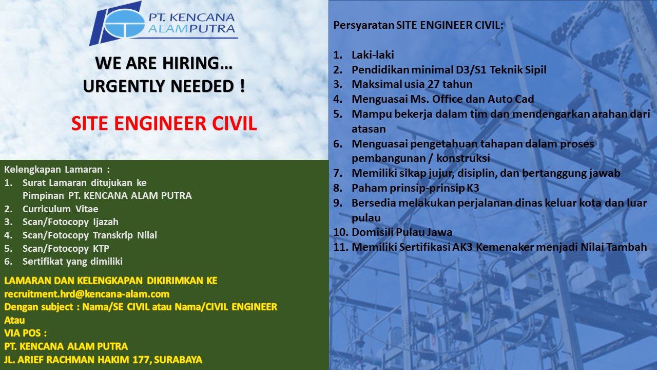 Loker PT. Kencana Alam Putra