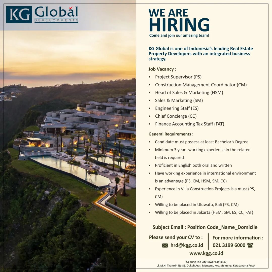 Lowongan Pekerjaan KG Global Development