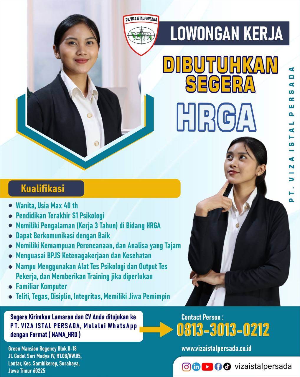 Lowongan Kerja PT. Viza Istal Persada
