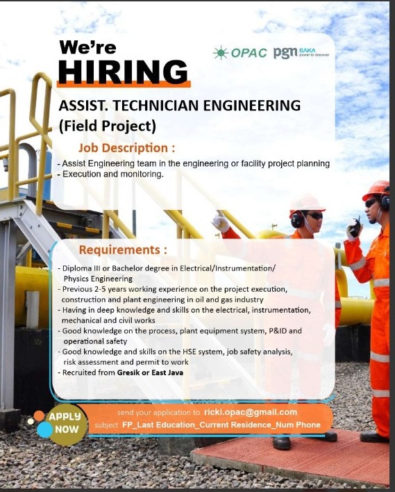 Lowongan Kerja OPAC PGN SKA