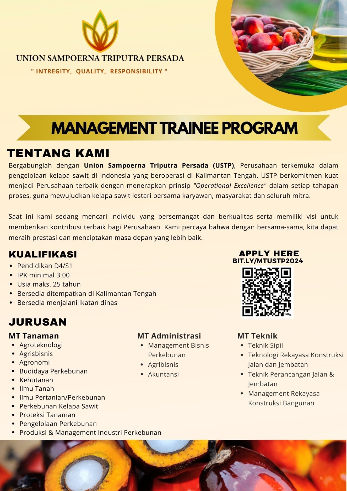 Lowongan Kerja Union Sampoerna Triputra Persada