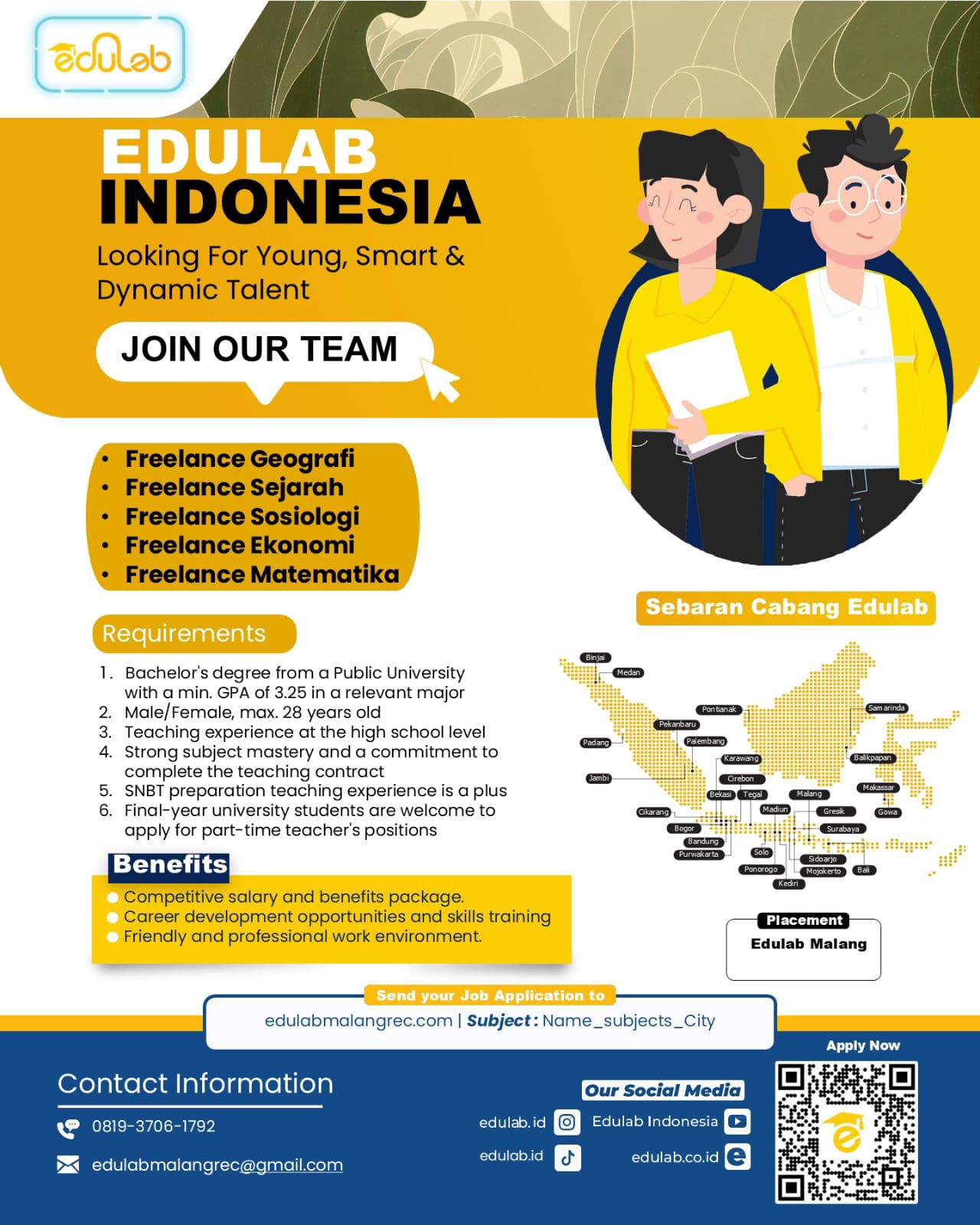 Lowongan Kerja Edulab Indonesia