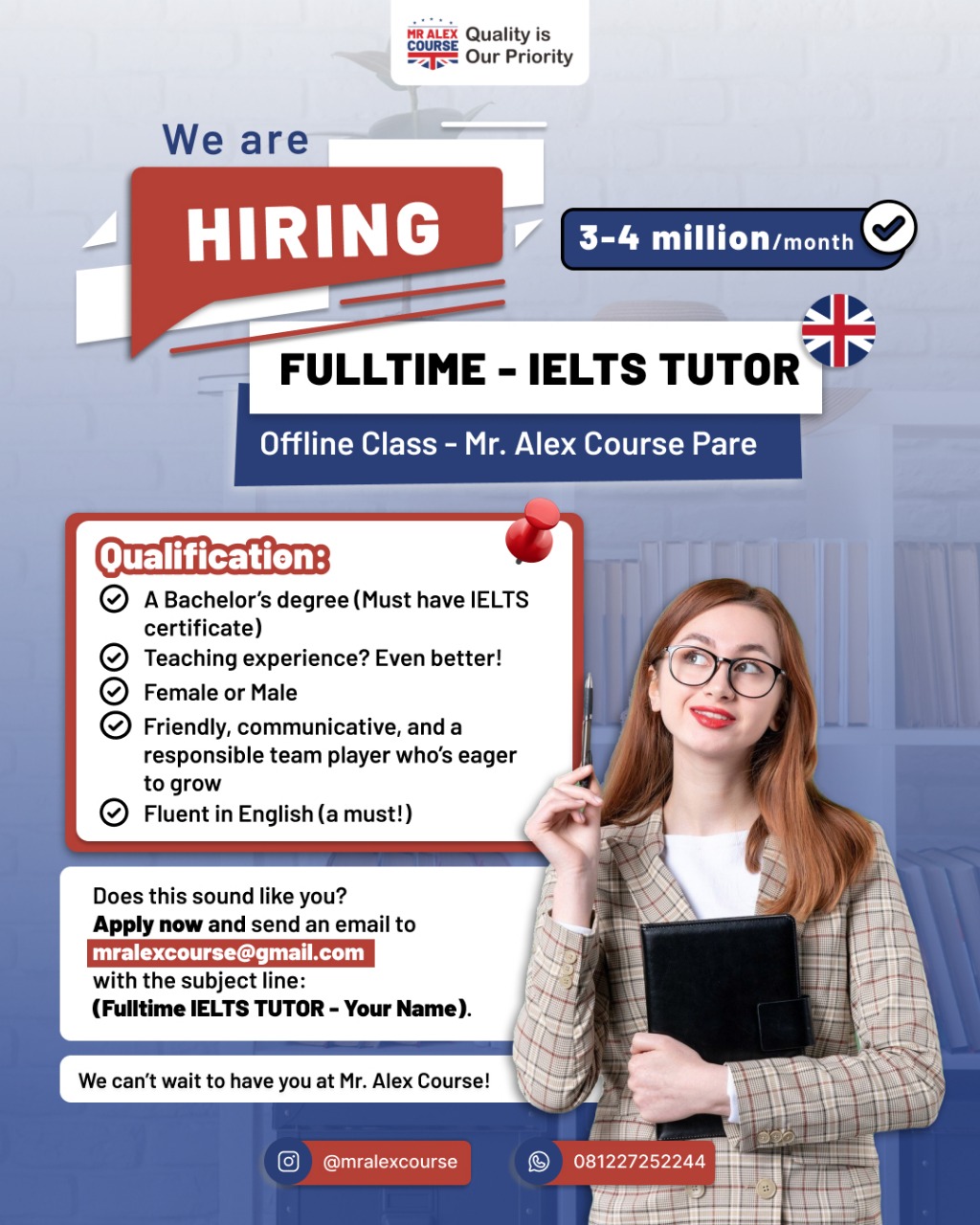 Lowongan Kerja Mr. Alex Course Pare