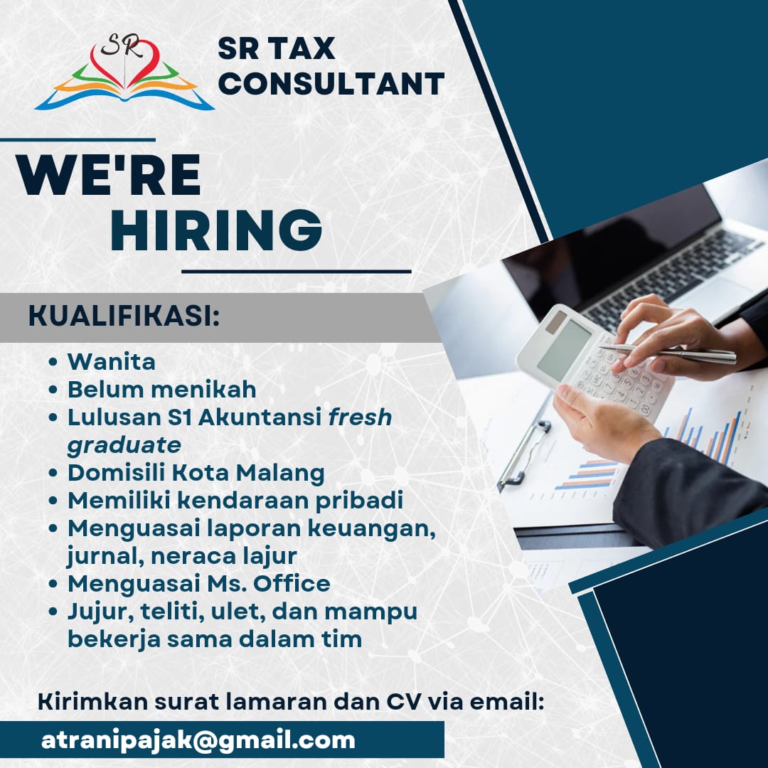 Lowongan Kerja SR TAX CONSULTANT